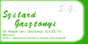 szilard gasztonyi business card